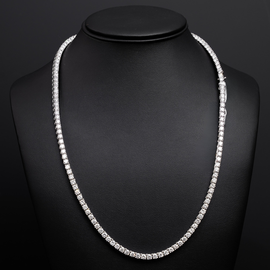 10k White Gold LAB Tennis Necklace - 25 pointer dias - 61.75 grams - 27.90 cts - 22 Inches (401677N)