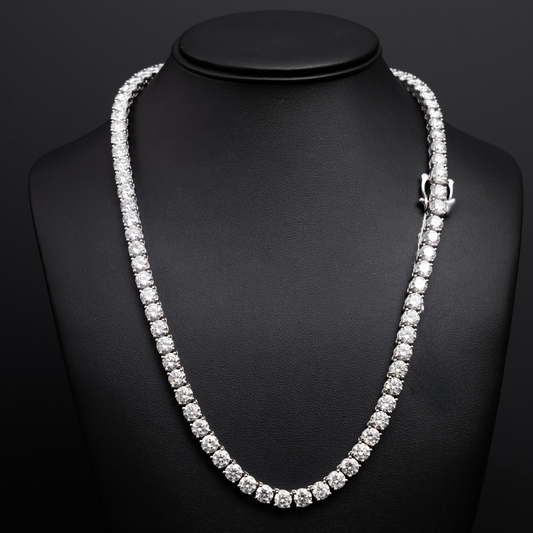 10k White Gold LAB Tennis Necklace - 100 pointer stones - 86.21 cts - 84.20 Grams - 22 inches