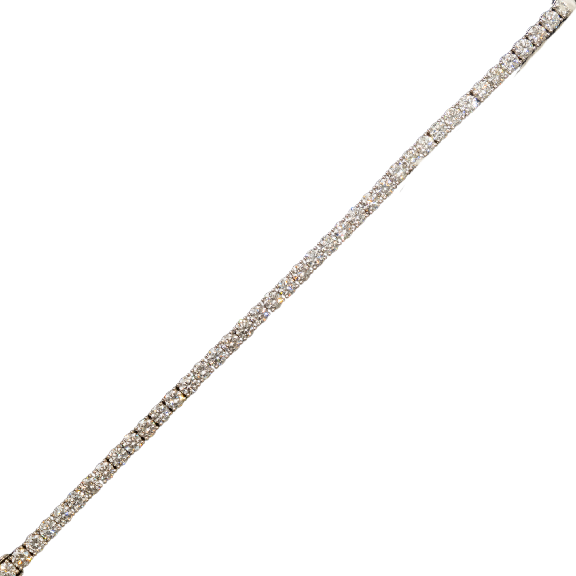 10k White Gold LAB Tennis Bracelet - 20 pointer dias - 17.59 grams - 8.92 cts-7 Inches (601800B)