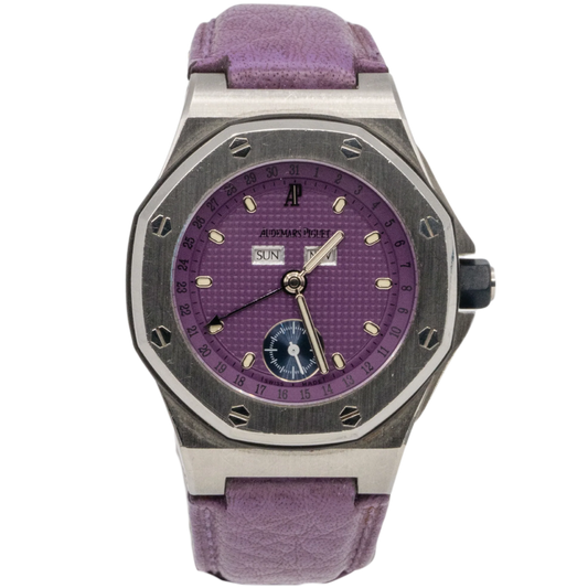 Audemars Piguet Ref. 25808ST.0.0009/04 38MM Stainless Steel Triple Calendar Purple Dial