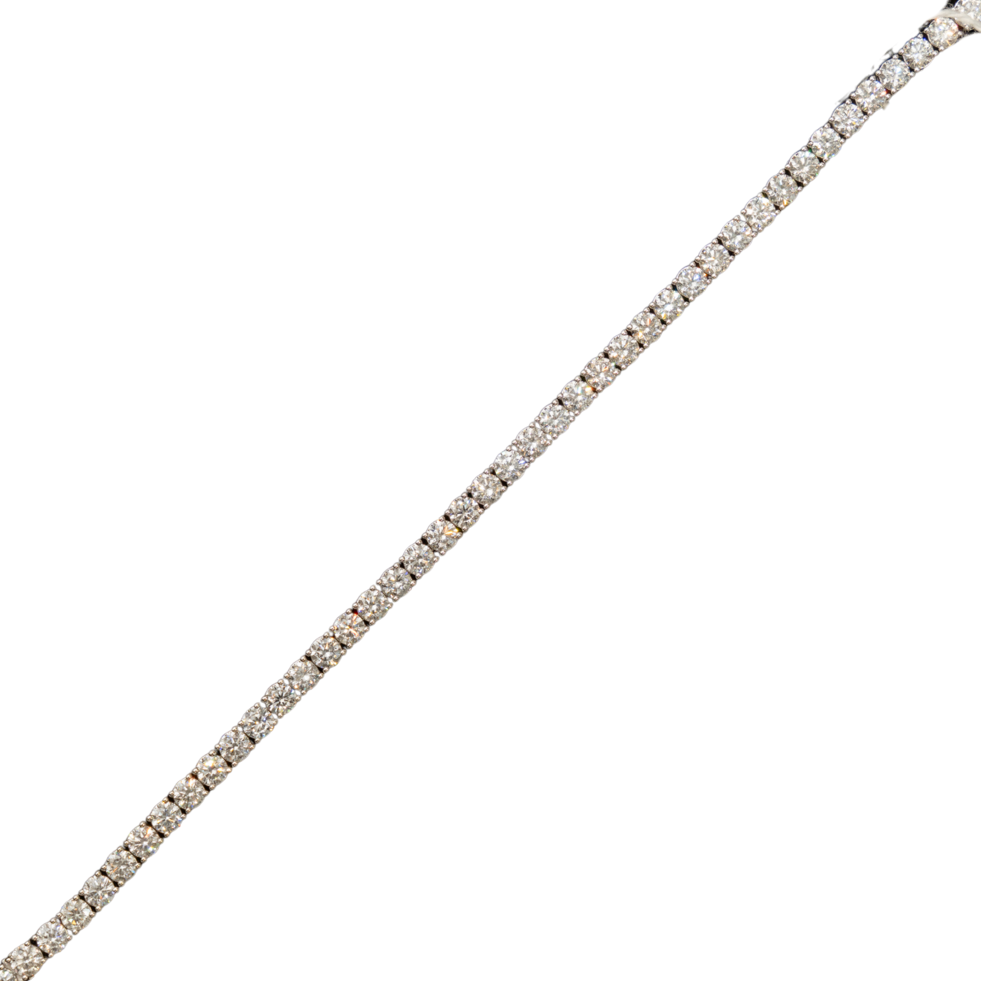 10k White Gold LAB Tennis Bracelet - 35 pointer dias - 21.96 grams - 13.82 cts -8 Inches(605207B)