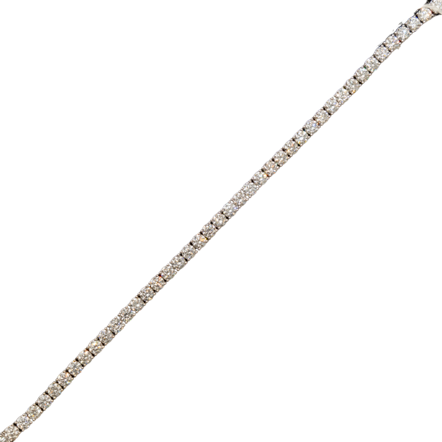 10k White Gold LAB Tennis Bracelet - 35 pointer dias - 21.96 grams - 13.82 cts -8 Inches(605207B)