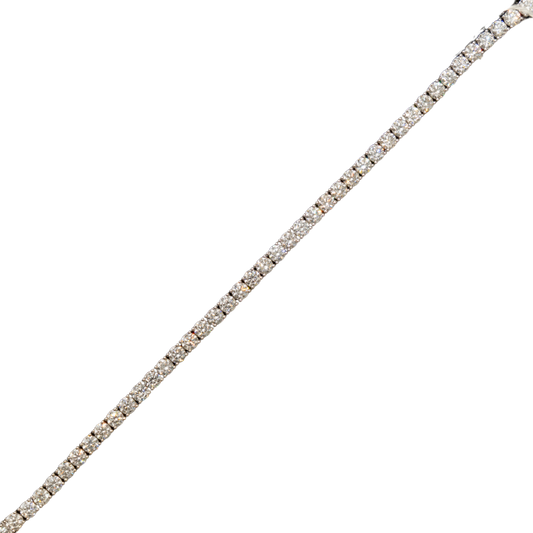 10k White Gold LAB Tennis Bracelet - 35 pointer dias - 21.96 grams - 13.82 cts -8 Inches(605207B)