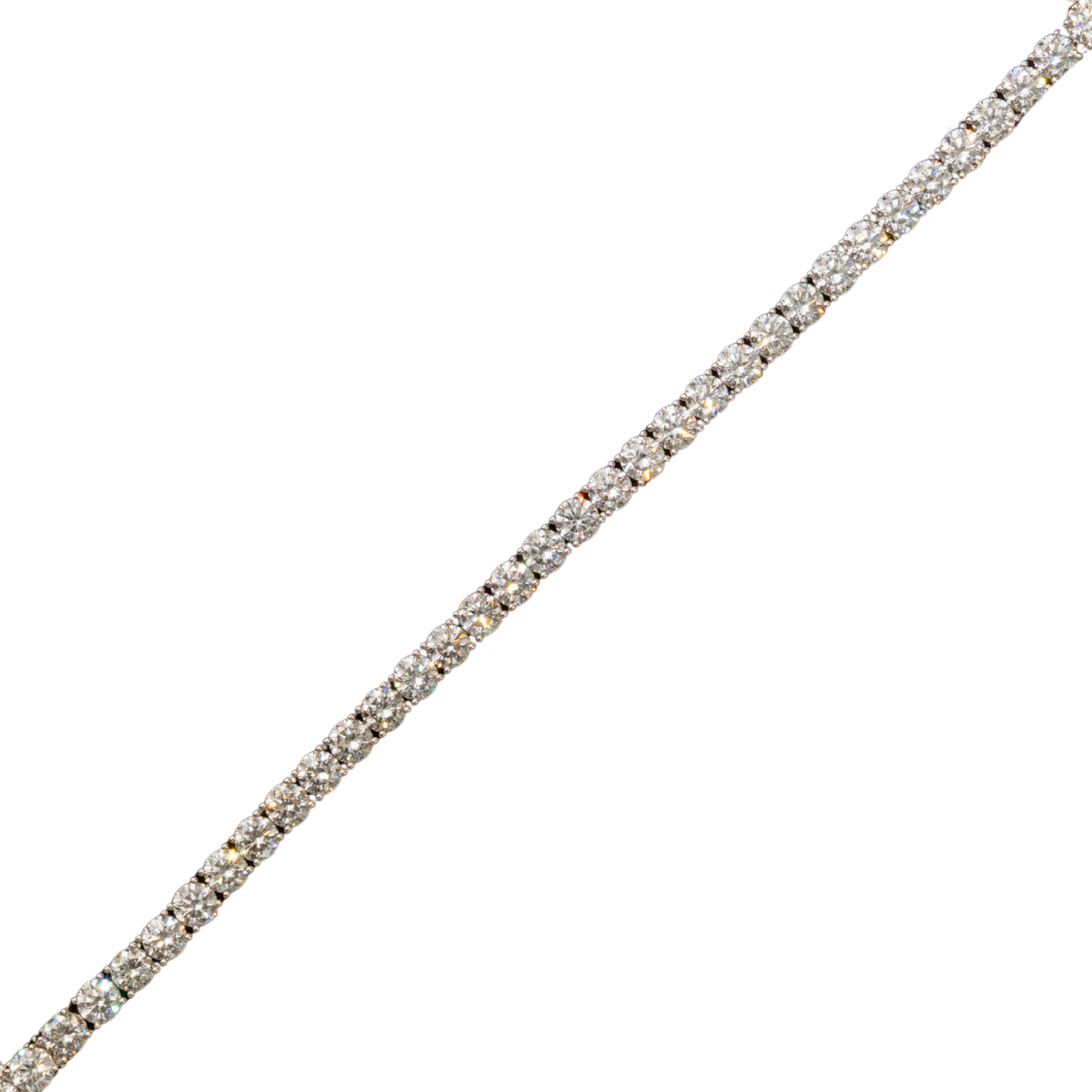 10k White Gold LAB Tennis Bracelet - 50 pointer dias - 17.03 grams - 17.55 cts (605360B)