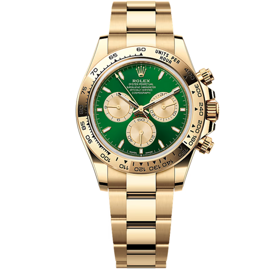Rolex Cosmograph Daytona Ref. 126508 Two Tone Oystersteel Green Dial Gold Subdials