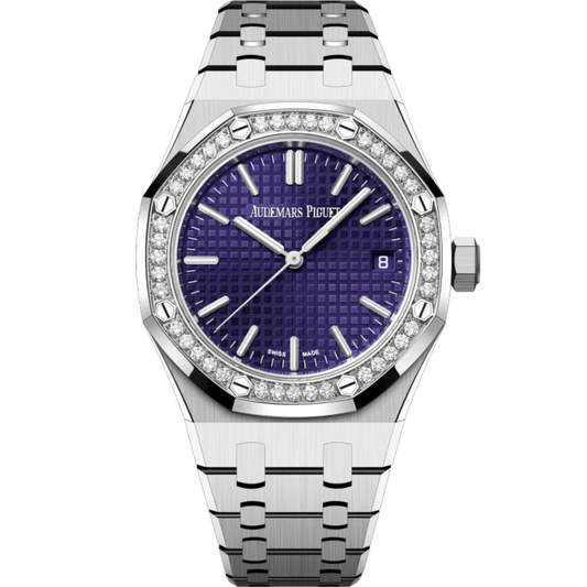 Audemars Piguet Royal Oak "Murtoli Edition" Ref. 15551BC.ZZ.1356BC.02 37MM White Gold Purple Dial with Diamond Bezel