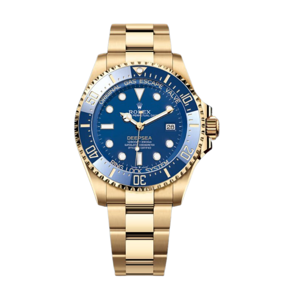 Rolex Deepsea Ref. 136668LB Yellow Gold Case Blue Dial in Oyster Bracelet