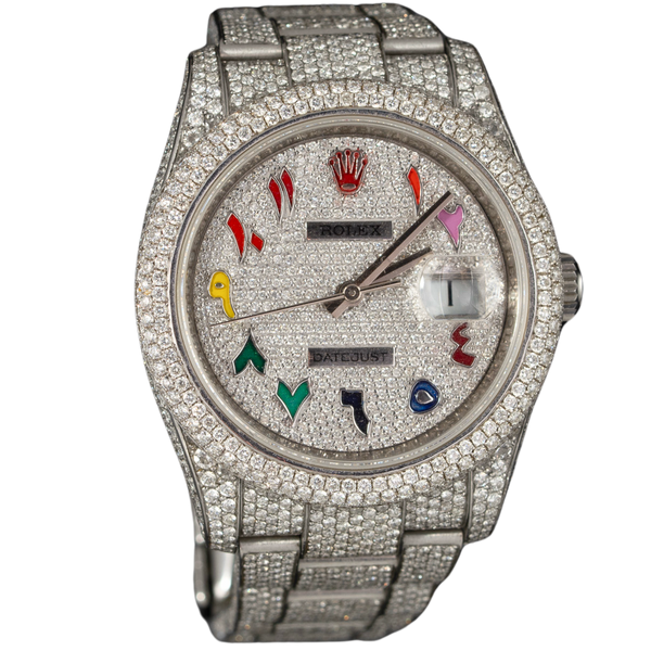 ROLEX - yasu Rolex Datejust Ref. 126200 36MM BUSSDOWN on Oyster Rainbow Arabic