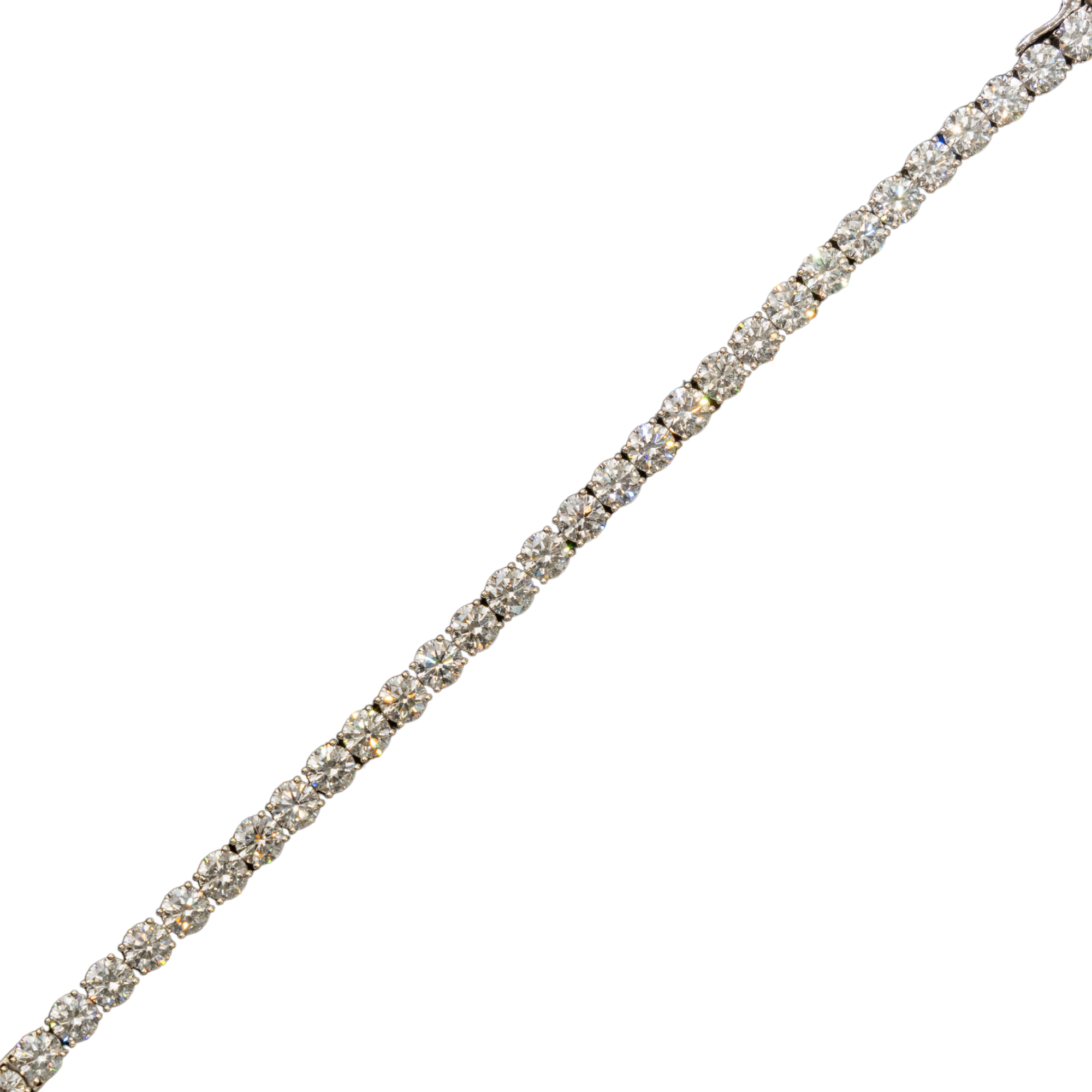 10k White Gold LAB Tennis Bracelet - 100 pointer dias - 28.13 grams - 32.08 cts- (605362B)