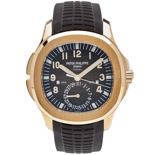 Patek Philippe Aquanaut Travel Time Ref. 5164R Rose Gold "Tiffany Stamped" Chocolate Dial