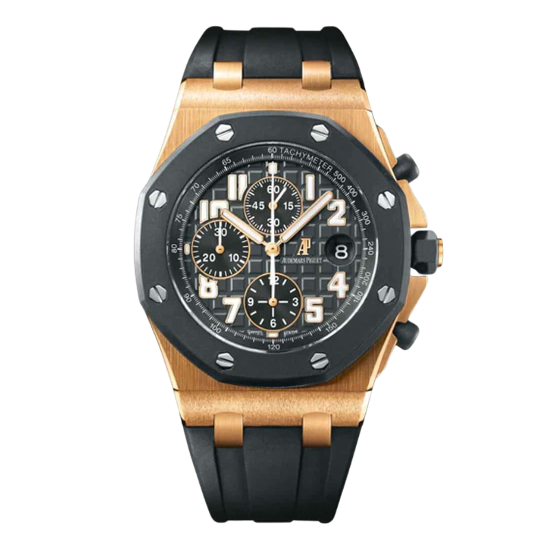 25940OK.OO.D002CA.01.A Rose Gold AP RubberClad With Grey Dial White Ma ...