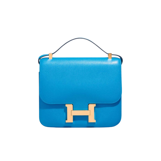 Hermes Constance 24 Bleu Zanzibar Evercolor Leather