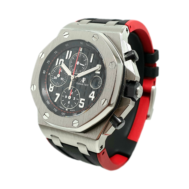 26470SO.OO.A002CA.01 42mm Royal Oak Offshore "Vampire" Ceramic Bezel Stainless Steel (Black/Red) Theme