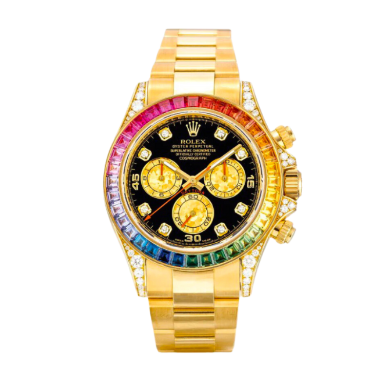 116598RBOW Yellow Gold Rainbow Daytona