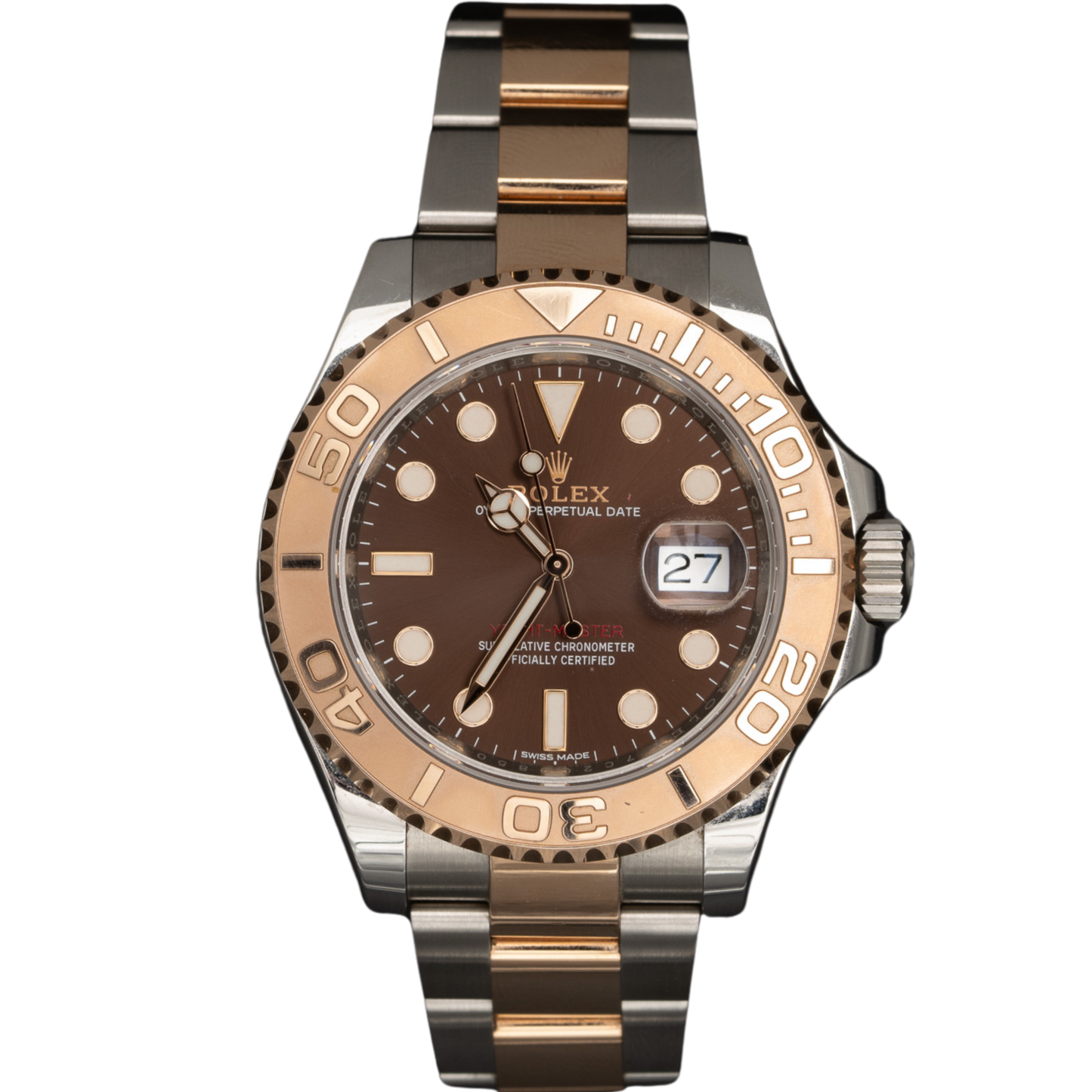 Rolex Yachtmaster Ref. 116621 Two Tone RG/SS Chocolate Dial