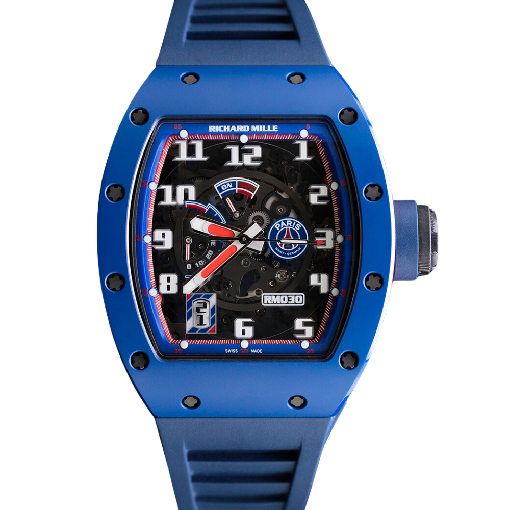 Richard Mille RM030 PSG Blue Ceramic/Red NTPT Sides