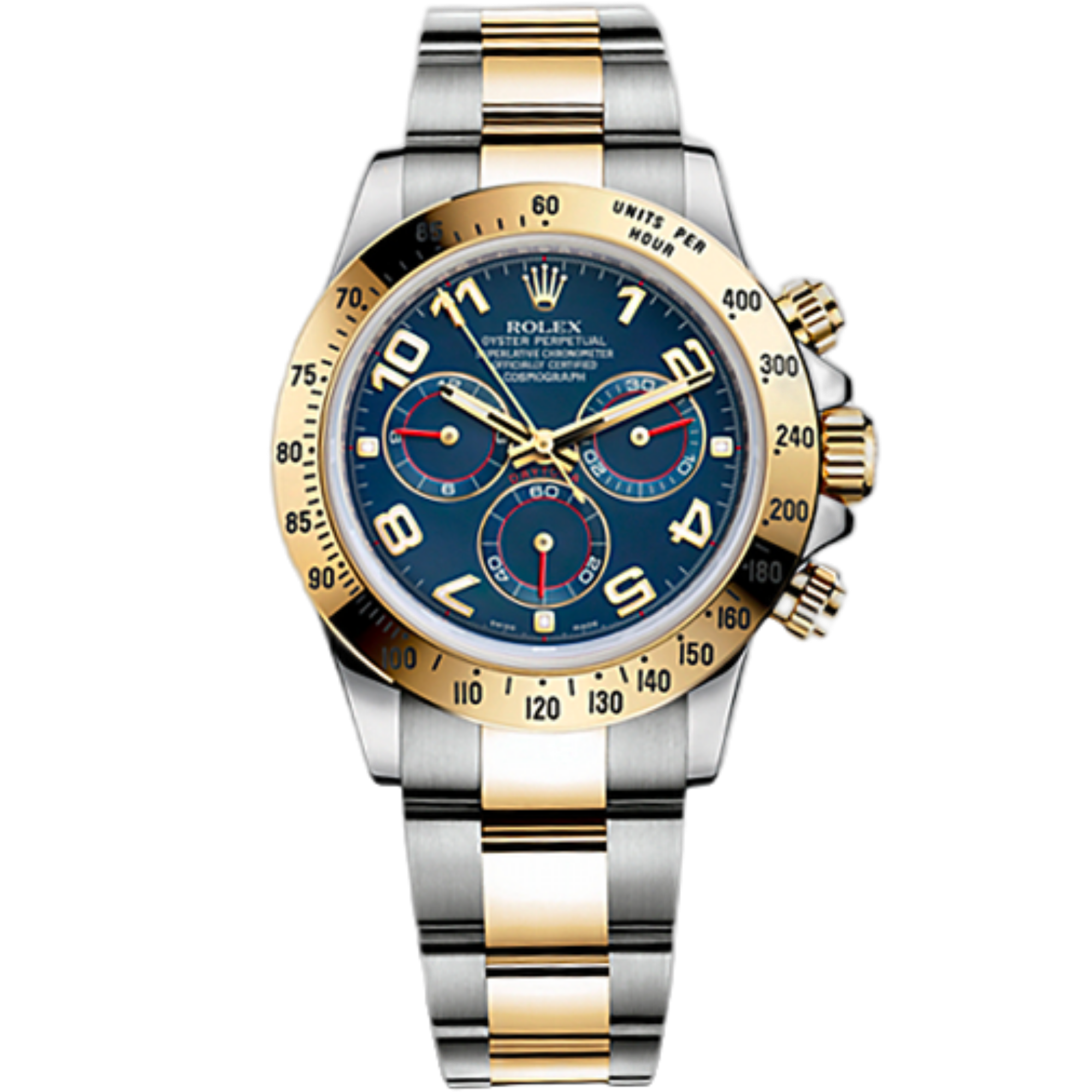 Rolex Daytona Ref. 116523 Two-Tone Blue Racing Dial