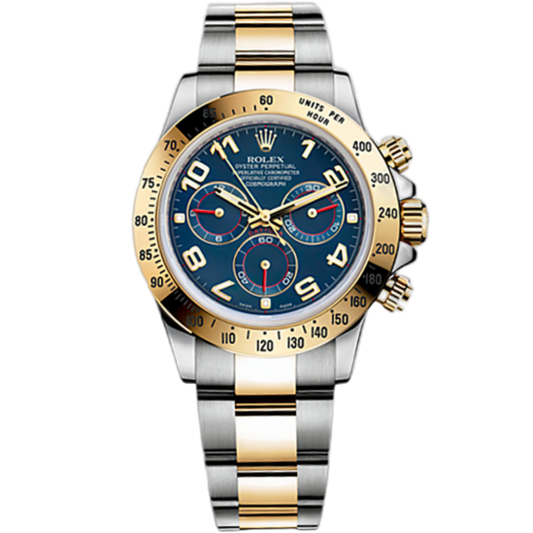 Rolex Daytona Ref. 116523 Two-Tone Blue Racing Dial