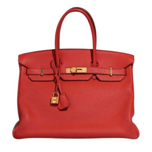 Hermes Birkin 35 Rouge Tomate Clemence Leather