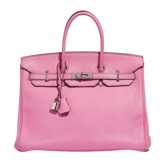 Hermes Birkin 35 Bubblegum Clemence Leather