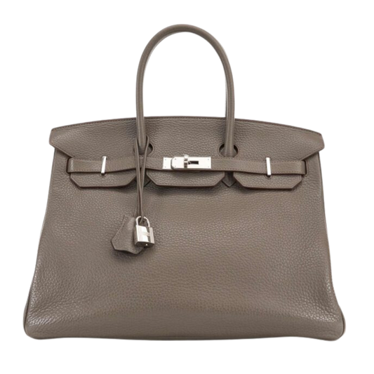 Hermes Birkin 35 Etain Clemence Leather