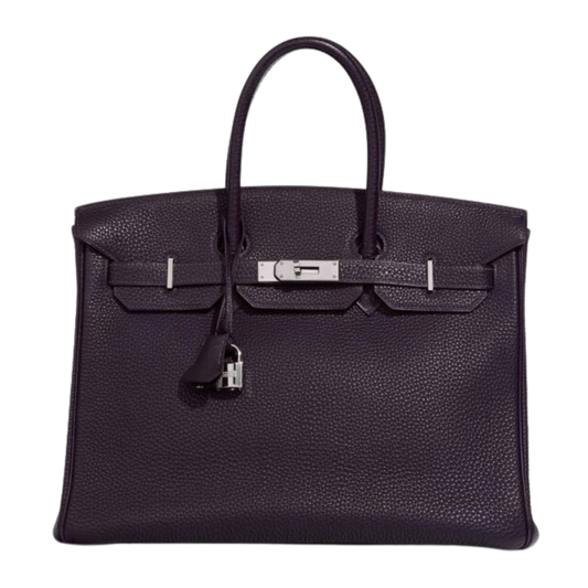 Hermes Birkin 35 Raisin Clemence Leather