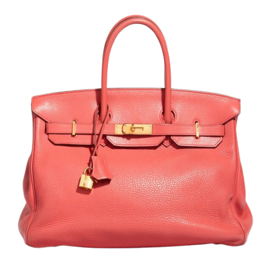 Hermes Birkin 35 Rouge Duchesse Clemence Leather