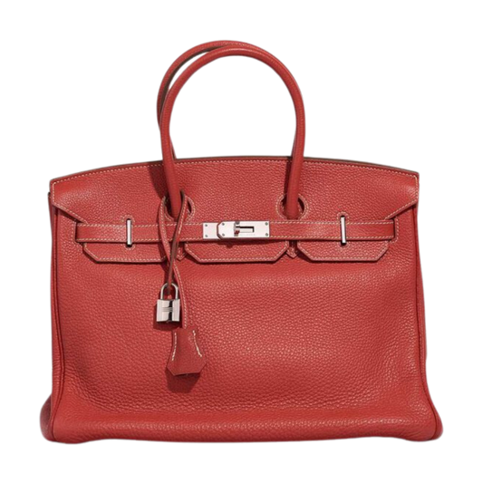 Hermes Birkin 35 Sanguine Clemence Leather