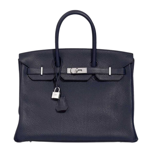 Hermes Birkin 35 Bleu Nuit Clemence Leather