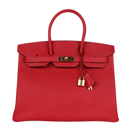 Hermes Birkin 35 Rouge Casaque Epsom Leather