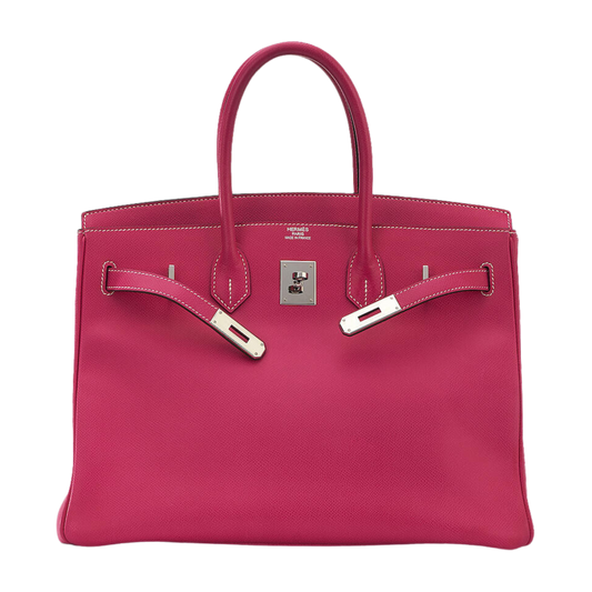Hermes Birkin 35 Rose Tyrien Rubis Epsom Leather