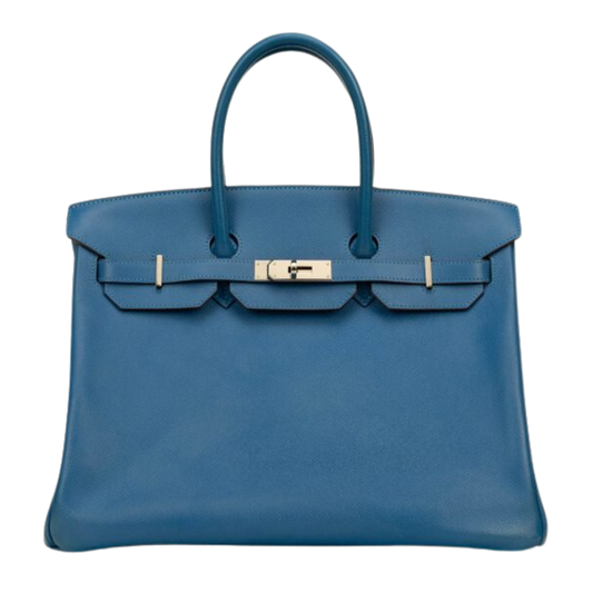 Hermes Birkin 35 Bleu Mykonos Epsom Leather