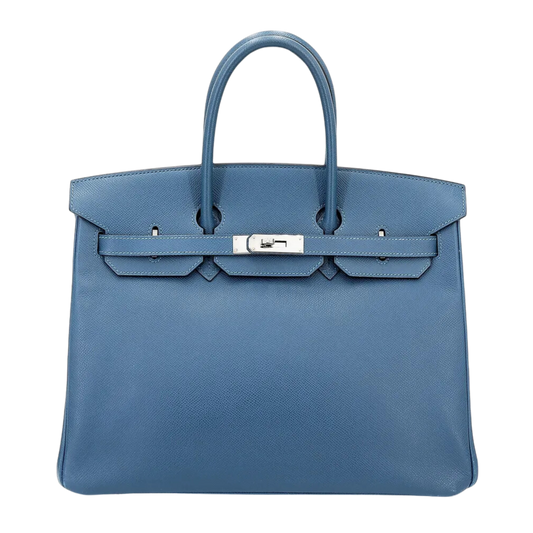 Hermes Birkin 35 Bleu Thalassa Epsom Leather
