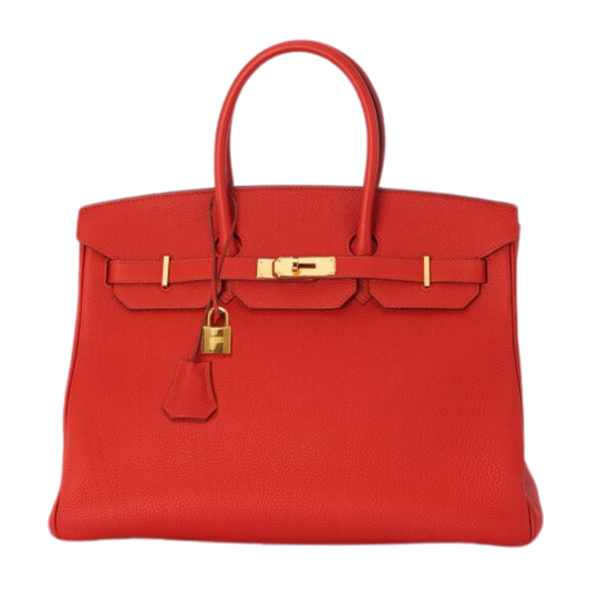 Hermes Birkin 35 Vermillion Togo Leather