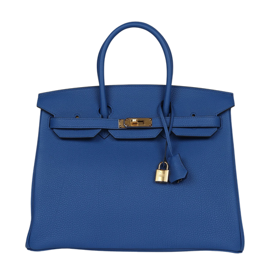 Hermes Birkin 35 Bleu Royal Togo Leather