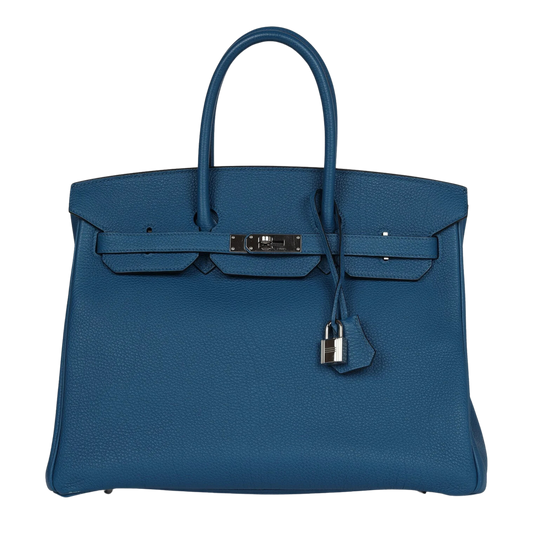 Hermes Birkin 35 Bleu de Galice Togo Leather