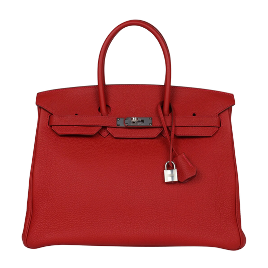 Hermes Birkin 35 Rouge Casaque Togo Leather