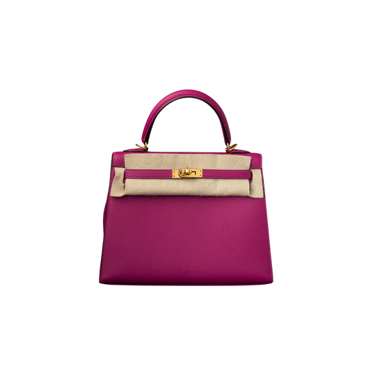 Hermes Kelly 25 Magenta GHW Togo