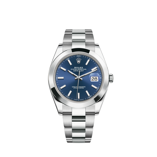 126300 Blue Stick Dial Datejust on Oyster (Watch only)