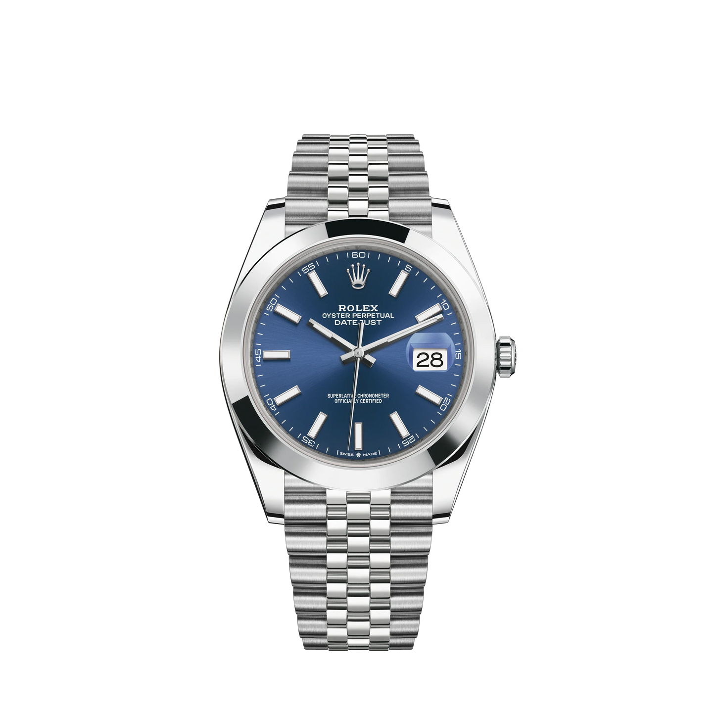 Rolex Datejust Ref. 126300 Stainless Steel Blue Dial on Jubilee Smooth Bezel