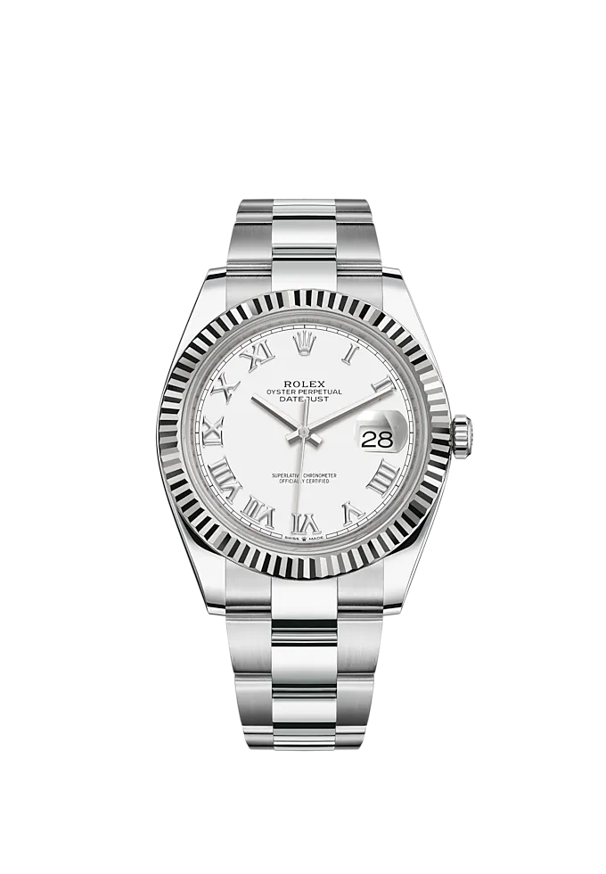 Rolex Datejust Ref. 126334 White Dial on Oyster Bracelet Fluted Bezel