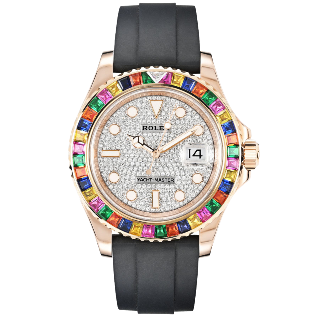 Rolex Yacht Master Ref. 116695SATS "Tutti Fruity" Factory Bezel 40mm on Oysterflex