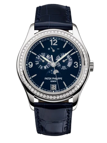 5147G Complications 39mm Navy Blue Shiny Alligator Strap Navy Blue Dial  Diamond-set White Gold Bezel