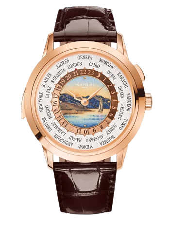 5531R-012 Grand Complications 40.2mm Shiny Chocolate Brown Alligator Strap Lavaux Cloisonné Enamel Dial Rose Gold Bezel