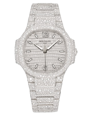 7118/1450R-001 Ladies Nautilus Haute Joaillerie White Gold Dial 12.69-carat Top Wesselton Diamond-paved Watch