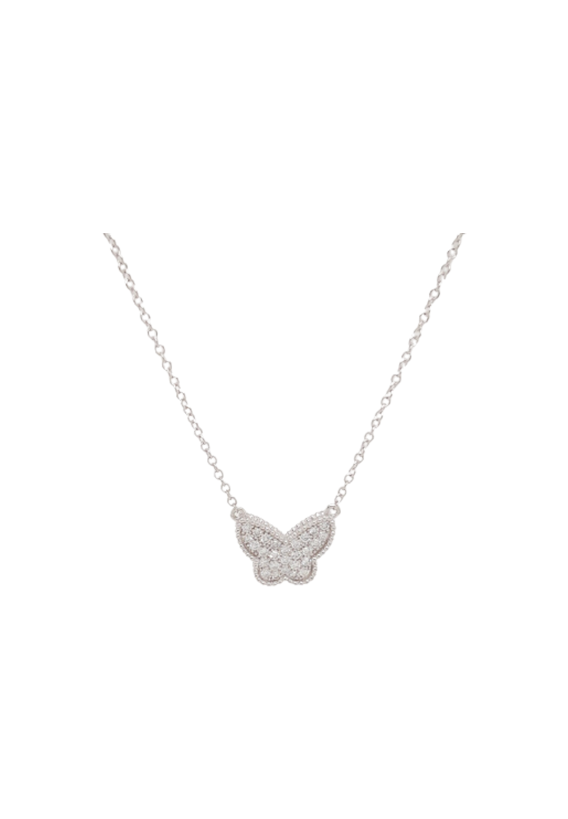 Ladies Diamond Butterfly Necklace 0.30 Carats