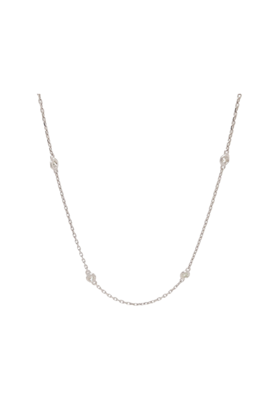 Ladies Diamond By The Yard Necklace 0.30 Carats