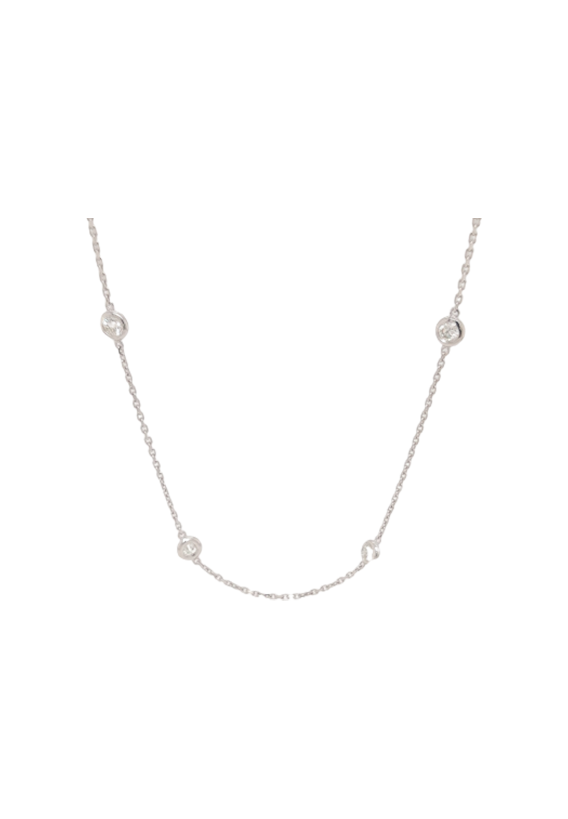 Ladies Diamond By The Yard Necklace 4.00 Carats