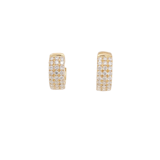 Ladies Diamond Huggy Earrings 1.03 Carats