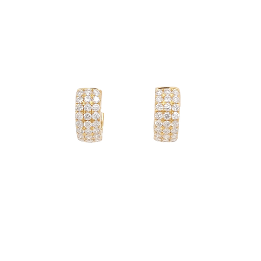 Ladies Diamond Huggy Earrings 0.99 Carats